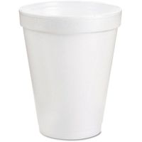 DART Drink Foam Cups, 8 oz, White, 1000 Count