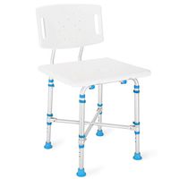 Health Line Massage Products Bariatric Heavy Duty Shower & Bath Stool, 600 lb. Weight Capacity, with Extra Large Seat Non-Slip Adjustable Bath Bathtub Bench for Elderly, Disabled, Seniors
