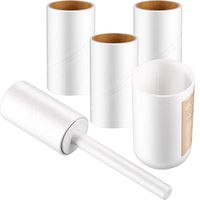 4 Roll Lint Roller Sticky Dust Hairs Remover Kit Removes Hairs, Dust and Fluff from Coat, Furniture and Car Seats 40 Pieces/Roll 160 Sheet