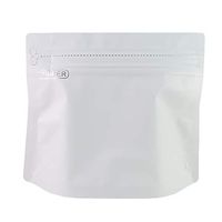 1dingdeals 25pcs Heat Sealable Double Ziplock Aluminum Mylar Stand-Up Coffee Storage Bags with Pull Tab (3.5oz, Matte White)