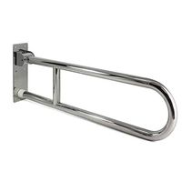 Dreamsbaku 30 inch Flip-Up Bathroom Grab Bar Handicap Toilet Safety Rail, Heavy Duty Screw-in Handrail 350lbs Support ADA 304 Stainless Steel for Elderly