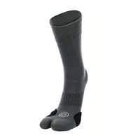 Doctor's Choice Bunion Relief Crew Sock with Split Toe Separator and Soft Cushioning for Hallux Valgus, (Charcoal/Black, Medium) Womens Shoe Size: 6-10