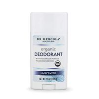 Dr. Mercola Organic Deodorant Unscented 2.5 oz. (70.8 g), non GMO, Gluten Free, Soy Free and USDA Organic