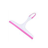 Glass Shower Squeegee Shower Window Scraper Single-Sided Stripeless Drying for Your Home Windows Shower Door Glass Cleaning,Pink
