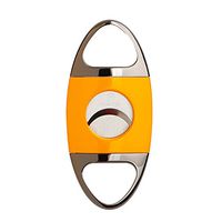 PIPITA Cigar Cutter Guillotine Stainless Steel Double Blade Cigar Knife Scissors (Yellow)