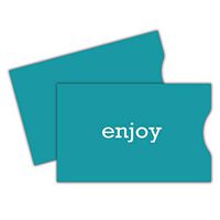 Gift Card Sleeve – Blue Simple Enjoy (100 Pack)