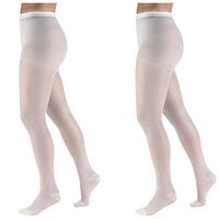 Truform 1775, Women's Sheer Compression Pantyhose, 15-20 mmHg, Queen Plus, White, (Pack of 2)