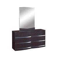 Global Furniture Aria/Aurora Collection MDF/Wood Veneer Bedroom Set with Dresser, Wenge