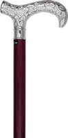 Extra Long, Super Strong Derby Walking Cane (Silver-Pruple)
