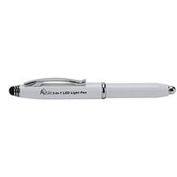Acurit 3-in-1 LED Penlight with LED Light, Large Diameter Barrel Pen, Touchscreen Stylus All in One - White