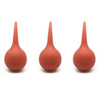 YUOCEAN Ear Syringe Ear Washing Rubber Suction Sucker Squeeze Bulb 3 PCS,Orange