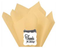 48Sheets French Vanilla Ivory 20" x 30"Large Gift Wrap & Large Flower Decoration Crafting Tissues Paper with Decorative Thanks Gift Tags