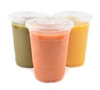 [600 SETS] Plastic Disposable Cups with Lids - Premium 16 oz (ounces) Crystal Clear PET for Cold Drinks Iced Coffee Tea Juices Smoothies Slush Soda Cocktails Beer Kids Safe (16oz Cups + Flat Lids)