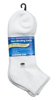 J.T. Foote - Non Binding Diabetic Socks Low Cut Ped Mens 3pk - White Size 10-13