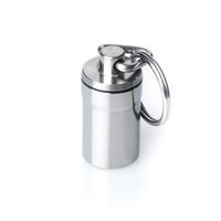 GUS Magnum Pill Fob, Made in USA, Stainless Steel Keychain Pill Holder, Larger Pill & Vitamin Holder