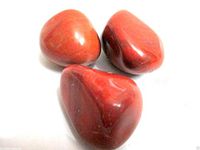 Jet Energized Red Jasper Nice Tumbled Stone 100 gm Healing Positive Energy Reiki Pouch Aura A+ Free Booklet Image is JUST A Reference