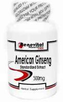 American Ginseng Standardized Extract 500mg 200 Capsules ~ Renevitol