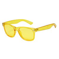 Color Therapy Glasses Chakra Mood Light Color Tinted Therapy Chromotherapy Transparent Glasses by ASVP Shop (Yellow)