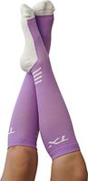 TX Compression Socks 20-30 mmHg Graduated Support – Moisture Wicking Material (Purple-White, Small)