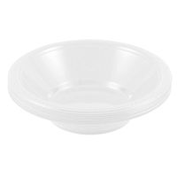 JAM PAPER Disposable Plastic Bowls - Small - 12 oz (7 Inch Diameter) - Clear - 20/pack