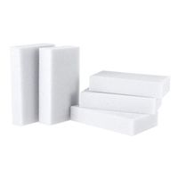 discountstore145 50Pcs Sponge Pad Eraser Dish Washing Cleaner Kitchen Bathroom Cleaning Tools White