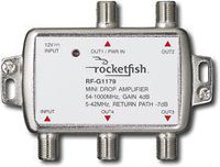 Rocketfish Bidirectional Mini Drop Amplifier (RF-G1179) Silver - New