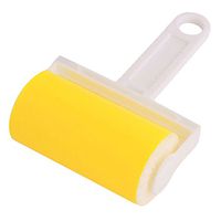 Cideros Reusable Sticky Picker Set Cleaner Lint Roller Clothes Pet Hair Fluff Remover and Dust Brush,Washable (Yellow)