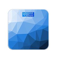 Digital Weight Bathroom Scales, of 26cm × 26cm Platform, Backlit Display, Glass, Blue, Pink CQOZ (Color : A)