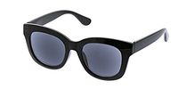 Peepers by PeeperSpecs Women's Center Stage Sun Oversized Reading Sunglasses, Black, 47 mm, +2.00
