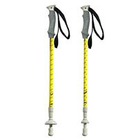 Crutches Trekking Pole Ultra Light Three Outdoor Walking Stick Carbon Fiber Telescopic Stick Portable Outdoor Hiking Equipment Gift (Color : Yellow, Size : 58cm)