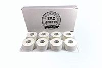 FAZ Sports White Athletic Tape -Trainer's Choice Premium 1.5" x 30' 8 Rolls per Pack. Made in USA