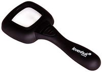 Levenhuk Zeno Read ZR12 Lightweight Handheld 4X Magnifier with LED Light and Brightness Adjustment