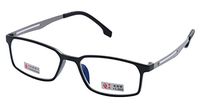 De Ding High Quality TR90 Frame Stainless Steel Temple Reading Glasses (Black, 1.5)