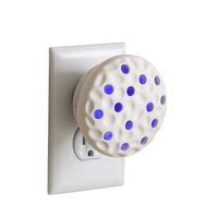 Airomé Spa Stone Pebble Essential Oil Diffuser, Ceramic Cover with 8 Color LED Night Light Wall Plug In, White Glaze