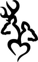 Chase Grace Studio Deer Hunting Love Buck Doe Love Deer Hunting Sportsman Vinyl Decal Sticker|Black|Cars Trucks Vans SUV Laptops Wall Art|5.5" X 3.75"|CGS134