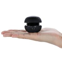 KINGZER Black Mini Portable Hamburger USB 3.5mm Speaker for iPod Laptop Notebook MP3 MP4