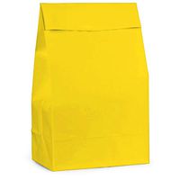 Unique Industries 12 Count Paper Party Favor Bags - Bright Yellow (2 Pack, 24 Count Total)