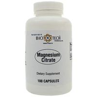 Magnesium Citrate 180 Capsules - 2 Pack - Bio-Tech Pharmacal