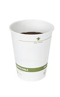 World Centric's 100% Biodegradable, 100% Compostable Paper PLA-Lined 12 Ounce Coffee Cup, 50 Pack