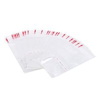 GloryMM 100 Pcs Self-adhesive Bags Pretzel Rod Bag Resealable Clear Plastic Cellophane Party Favor Candy Gift Flat Treat Bags Baking Package