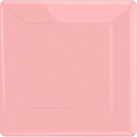 amscan New Pink Square Paper Plates,  20 Ct. | Party Tableware