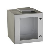 Black Box 12U NEMA12 Wallmount Cabinet w/Fan DBL Hinged Beige