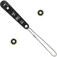 Oxygen Cylinder Wrench with Chain and 2 Brass Viton Yoke Washer Seals for O-Ring Replacement on O2 Regulators by Responsive Respiratory