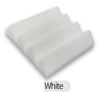 Jeash Wave Sink Shape Self-Adhesive Acoustic Foam Panel Sound Stop Absorption Sponge Studio KTV Soundproof Sponge Wall Sticker Bedroom Living Room Decorative Home Decor (White)