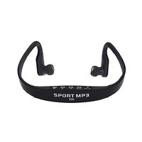 Kshion Wireless Card FM Stereo Radio Function MP3 Sports Headset Earphone (Black)