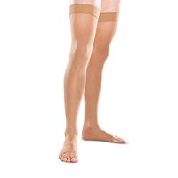 Therafirm Open-Toe Thigh High Stockings - 20-30mmHg Moderate Compression Support Nylons (Sand, XXL)