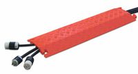 Fastlane FL2X1.75-O Polyurethane 2-Channel Drop-Over Cable Protector with L-Shaped Connectors, Orange, 36" Length x 10.75" Width x 1.5" Height