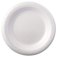 Genpak Foam Dinnerware, Plate, 6" Dia, White, 125/Pack, 8 Packs/Carton
