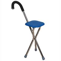 FISHD Folding Lightweight Cane Seat Sponge Handle 22mm Aluminum Alloy Pipe Non-Slip Foot Cover 3 Legs Cane Seats Wide Applicability,Light Comfortable