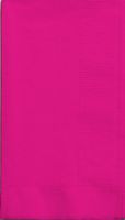 Creative Converting Touch of Color 2-Ply 50 Count Paper Dinner Napkins, Hot Magenta , 7.5" x 4.25" - 67177B